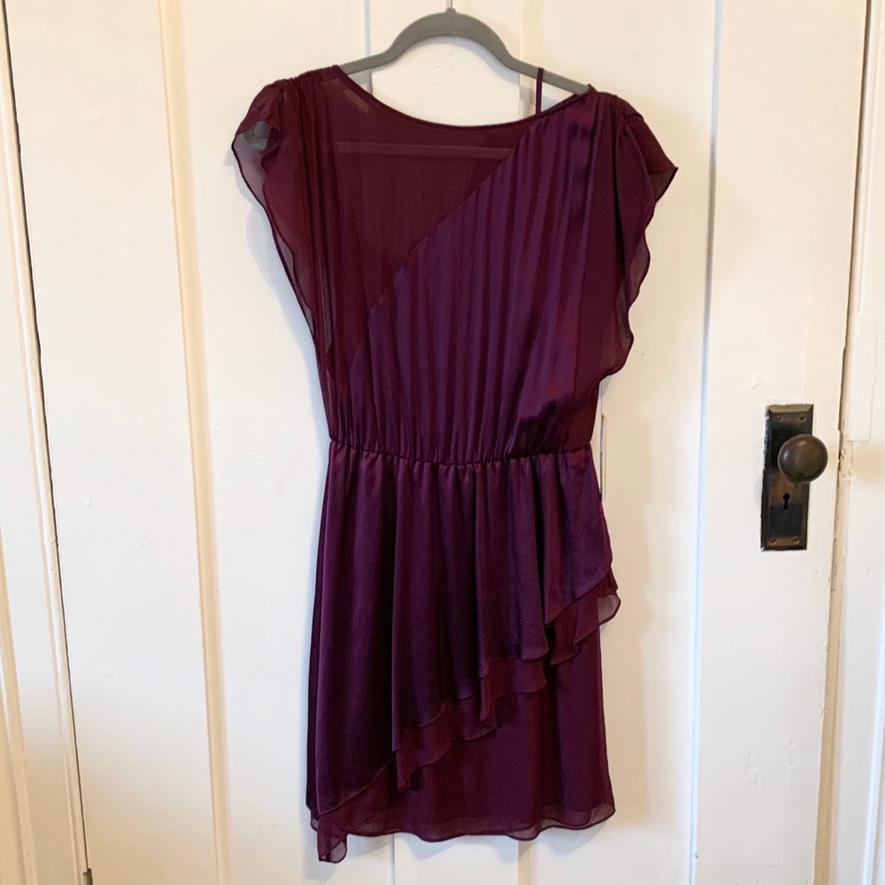 Alice + Olivia Asymmetrical Layered Silk Dress